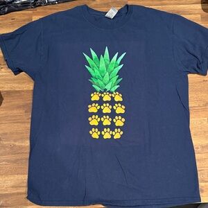 Gildan Navy Blue Tee with Pineapple Design